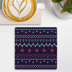 Christmas-concept-with-knitted-pattern Uv Print Square Tile Coaster  by Amaryn4rt