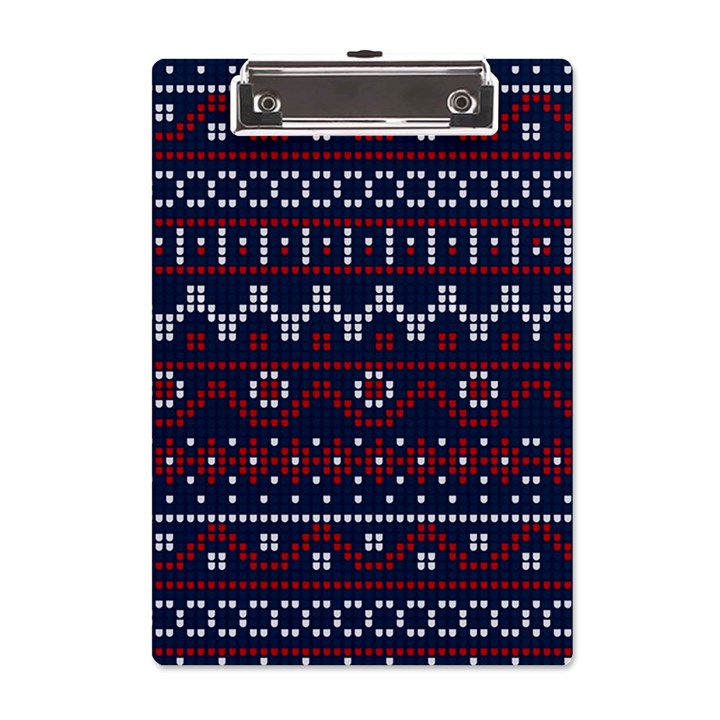 Christmas-concept-with-knitted-pattern A5 Acrylic Clipboard