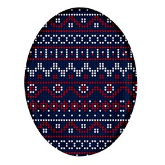 Christmas-concept-with-knitted-pattern Oval Glass Fridge Magnet (4 Pack) by Amaryn4rt