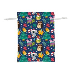 Colorful-funny-christmas-pattern  --- Lightweight Drawstring Pouch (m) by Amaryn4rt