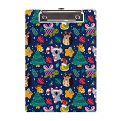 Colorful-funny-christmas-pattern  --- A5 Acrylic Clipboard by Amaryn4rt