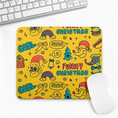 Colorful-funny-christmas-pattern Cool Ho Ho Ho Lol Large Mousepad by Amaryn4rt