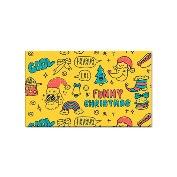 Colorful-funny-christmas-pattern Cool Ho Ho Ho Lol Sticker Rectangular (10 pack)