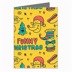 Colorful-funny-christmas-pattern Cool Ho Ho Ho Lol Greeting Card by Amaryn4rt