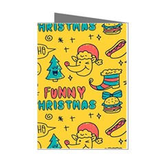 Colorful-funny-christmas-pattern Cool Ho Ho Ho Lol Mini Greeting Cards (pkg Of 8)