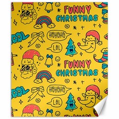 Colorful-funny-christmas-pattern Cool Ho Ho Ho Lol Canvas 8  X 10  by Amaryn4rt