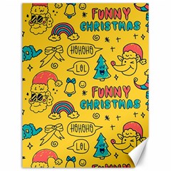 Colorful-funny-christmas-pattern Cool Ho Ho Ho Lol Canvas 12  X 16  by Amaryn4rt