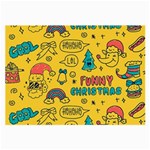 Colorful-funny-christmas-pattern Cool Ho Ho Ho Lol Large Glasses Cloth Front