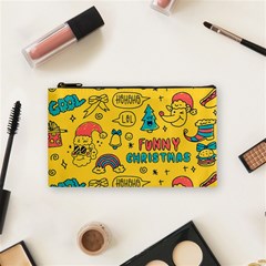 Colorful-funny-christmas-pattern Cool Ho Ho Ho Lol Cosmetic Bag (small) by Amaryn4rt