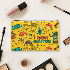 Colorful-funny-christmas-pattern Cool Ho Ho Ho Lol Cosmetic Bag (medium) by Amaryn4rt