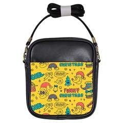 Colorful-funny-christmas-pattern Cool Ho Ho Ho Lol Girls Sling Bag by Amaryn4rt