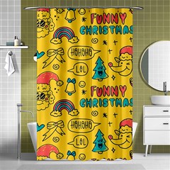 Colorful-funny-christmas-pattern Cool Ho Ho Ho Lol Shower Curtain 48  X 72  (small)  by Amaryn4rt