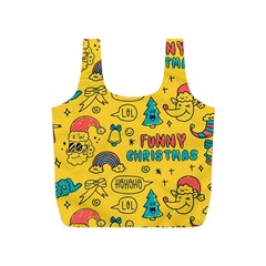 Colorful-funny-christmas-pattern Cool Ho Ho Ho Lol Full Print Recycle Bag (s) by Amaryn4rt