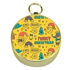 Colorful-funny-christmas-pattern Cool Ho Ho Ho Lol Gold Compasses by Amaryn4rt