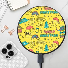 Colorful-funny-christmas-pattern Cool Ho Ho Ho Lol Wireless Fast Charger(black) by Amaryn4rt