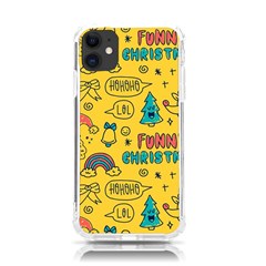 Colorful-funny-christmas-pattern Cool Ho Ho Ho Lol Iphone 11 Tpu Uv Print Case by Amaryn4rt