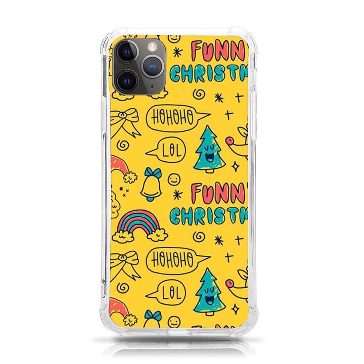 Colorful-funny-christmas-pattern Cool Ho Ho Ho Lol iPhone 11 Pro Max 6.5 Inch TPU UV Print Case