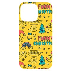 Colorful-funny-christmas-pattern Cool Ho Ho Ho Lol Iphone 14 Pro Max Black Uv Print Case by Amaryn4rt