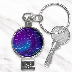 Realistic-night-sky-poster-with-constellations Nail Clippers Key Chain by Amaryn4rt