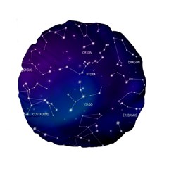 Realistic-night-sky-poster-with-constellations Standard 15  Premium Round Cushions by Amaryn4rt