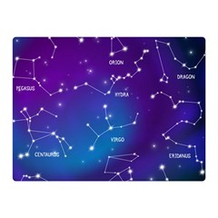 Realistic-night-sky-poster-with-constellations Two Sides Premium Plush Fleece Blanket (mini) by Amaryn4rt