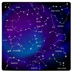 Realistic-night-sky-poster-with-constellations Uv Print Square Tile Coaster  by Amaryn4rt