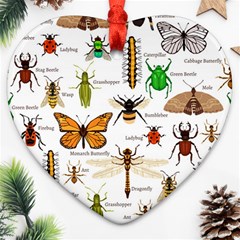 Insects-seamless-pattern Ornament (Heart)