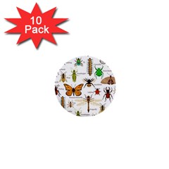 Insects-seamless-pattern 1  Mini Buttons (10 pack) 