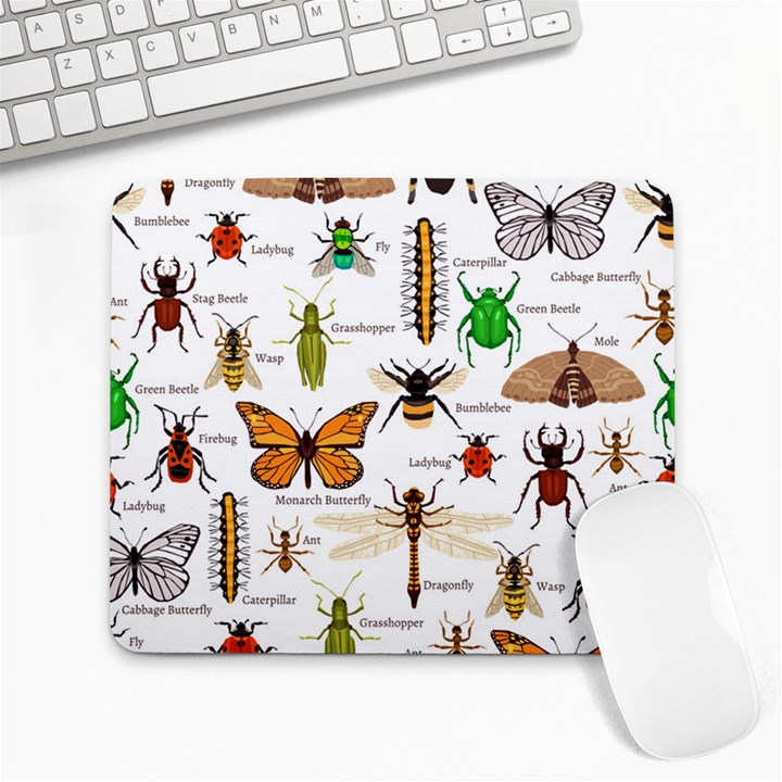 Insects-seamless-pattern Large Mousepad