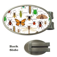 Insects-seamless-pattern Money Clips (Oval) 