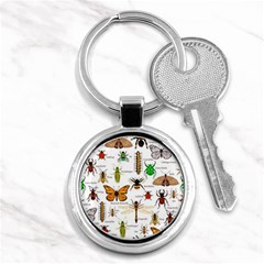 Insects-seamless-pattern Key Chain (Round)