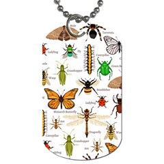 Insects-seamless-pattern Dog Tag (One Side)