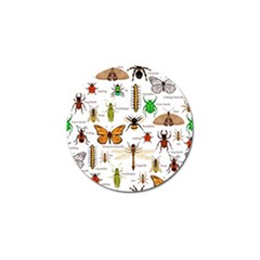 Insects-seamless-pattern Golf Ball Marker