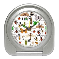 Insects-seamless-pattern Travel Alarm Clock