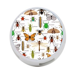 Insects-seamless-pattern 4-Port USB Hub (One Side)