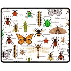 Insects-seamless-pattern Fleece Blanket (Medium)