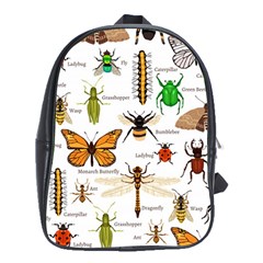 Insects-seamless-pattern School Bag (XL)