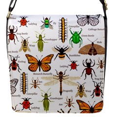 Insects-seamless-pattern Flap Closure Messenger Bag (S)