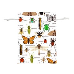 Insects-seamless-pattern Lightweight Drawstring Pouch (L)