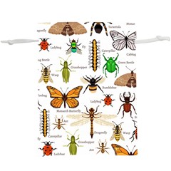 Insects-seamless-pattern Lightweight Drawstring Pouch (XL)