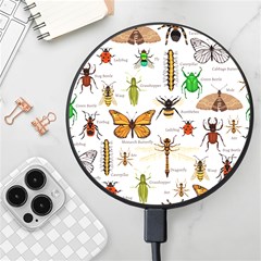 Insects-seamless-pattern Wireless Fast Charger(Black)