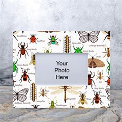 Insects-seamless-pattern White Tabletop Photo Frame 4 x6 