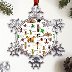 Insects-seamless-pattern Metal Large Snowflake Ornament