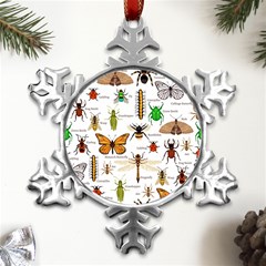 Insects-seamless-pattern Metal Small Snowflake Ornament