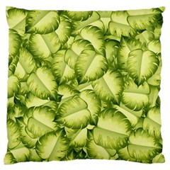 Seamless-pattern-with-green-leaves Large Cushion Case (two Sides) by Amaryn4rt