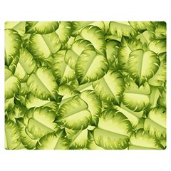 Seamless-pattern-with-green-leaves Two Sides Premium Plush Fleece Blanket (medium) by Amaryn4rt