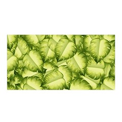 Seamless-pattern-with-green-leaves Satin Wrap 35  X 70  by Amaryn4rt