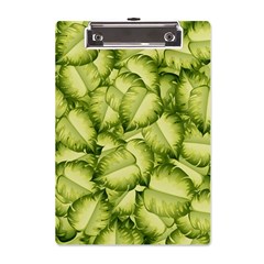 Seamless-pattern-with-green-leaves A5 Acrylic Clipboard by Amaryn4rt