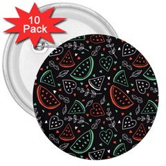 Seamless-vector-pattern-with-watermelons-mint -- 3  Buttons (10 Pack)  by Amaryn4rt