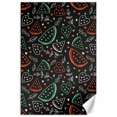 Seamless-vector-pattern-with-watermelons-mint -- Canvas 24  X 36  by Amaryn4rt